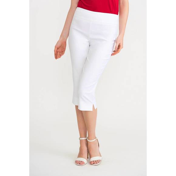 Joseph Ribkoff Black Mesh Capri Pants